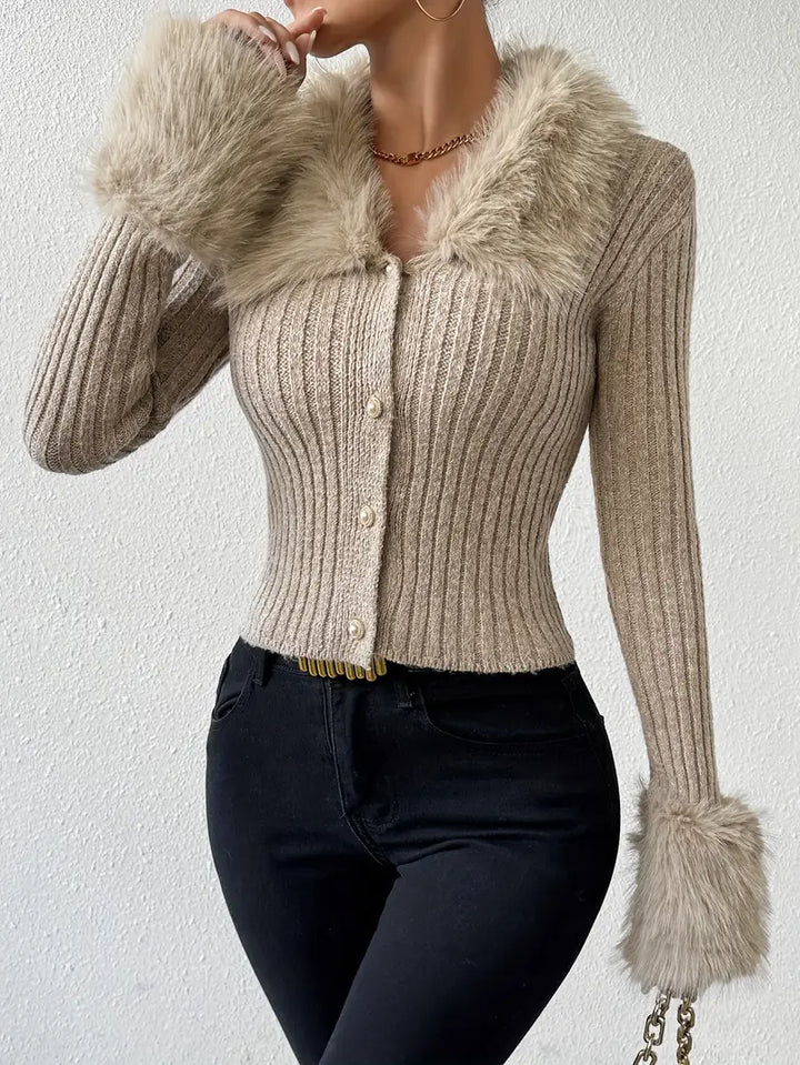 Faux Fur Cardigan