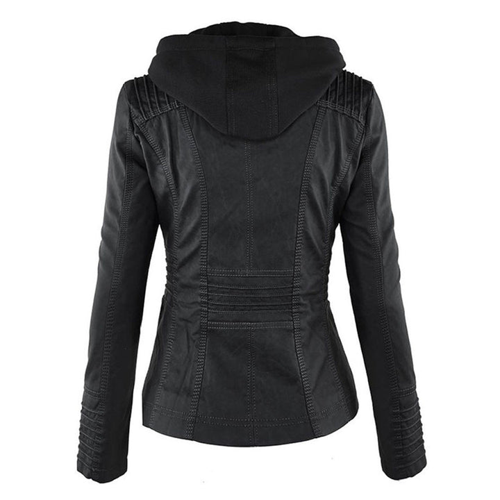 Rachel™ | Modern Leather Jacket with Hood