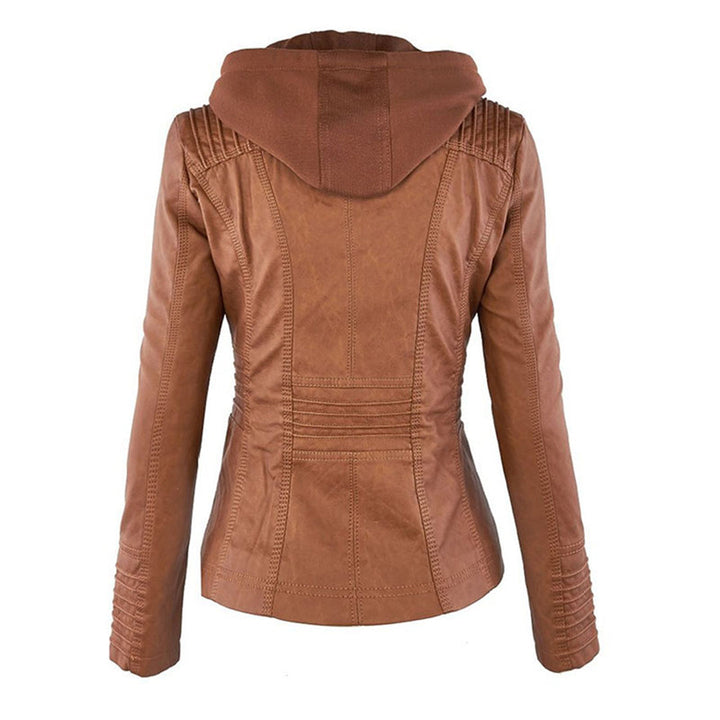 Rachel™ | Modern Leather Jacket with Hood
